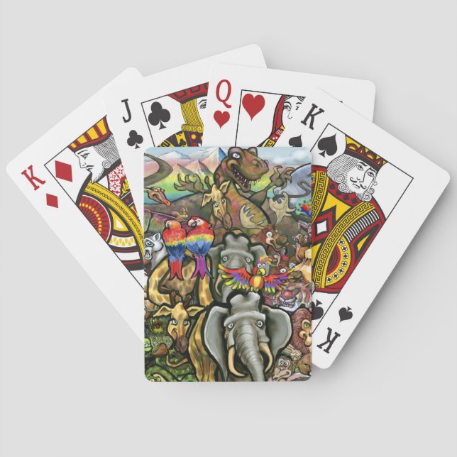 Baraja De Cartas Animales grandes y pequeños (Reverso)