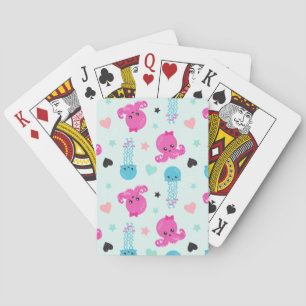 Baraja De Cartas Animales marinos, vida marina, pulpo, medusas, cor