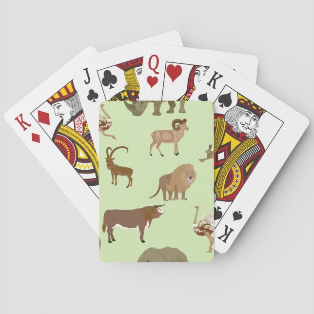 Baraja De Cartas Animales salvajes (Reverso)