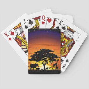 Baraja De Cartas Animales salvajes en tarjetas de juego de la puest