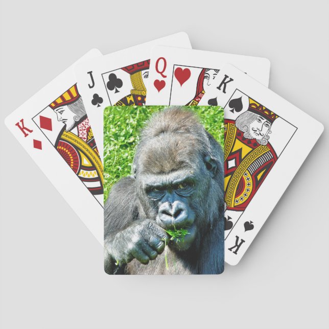 BARAJA DE CARTAS ANIMALES SALVAJES - GORILLAS (Reverso)