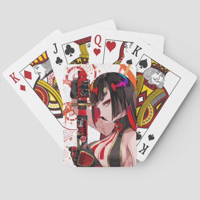 Baraja De Cartas Anime chica Samurai (Reverso)