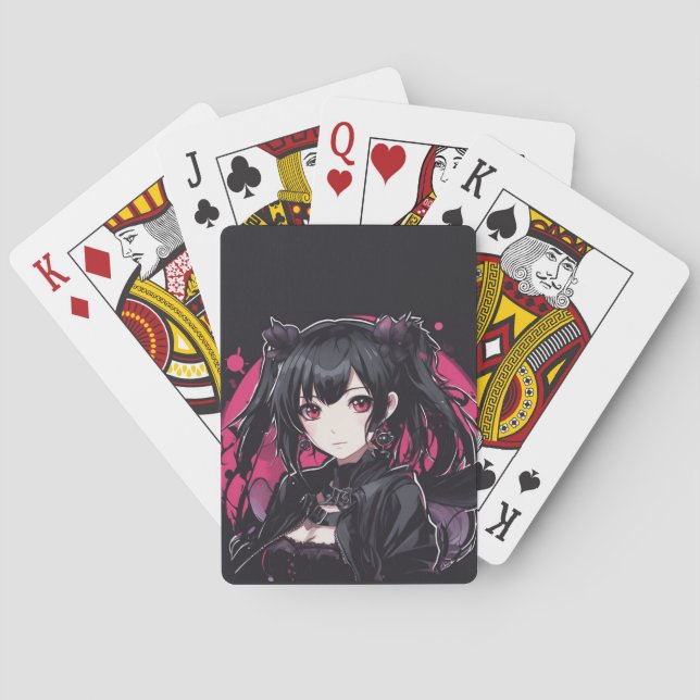 Baraja De Cartas Anime Gótico Chica Fantasy Art (Reverso)
