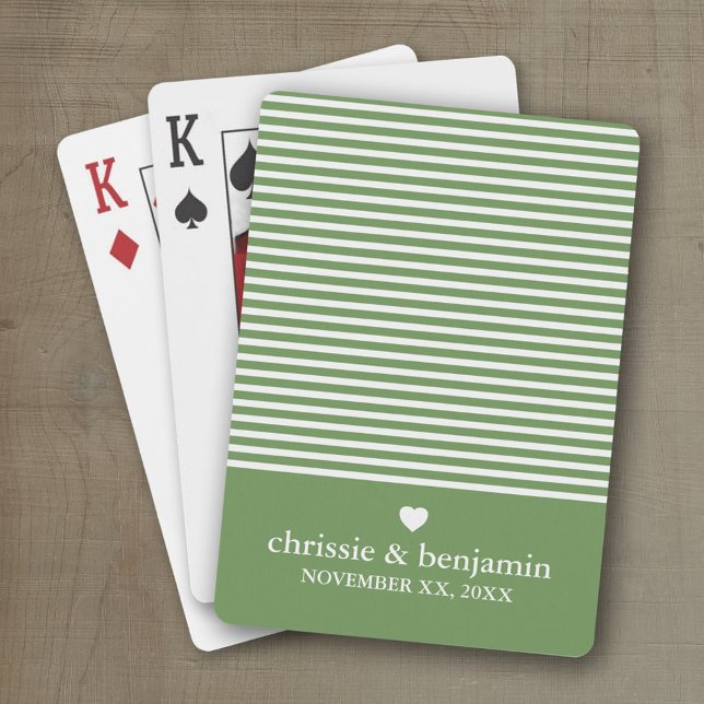 Baraja De Cartas Aniversario de Boda Novia Novio Fecha Raya Persona (Wedding and Anniversary Playing Cards - Personalize with your information)