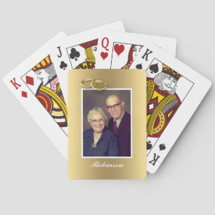 Baraja De Cartas Aniversario de bodas - Dorado personalizado