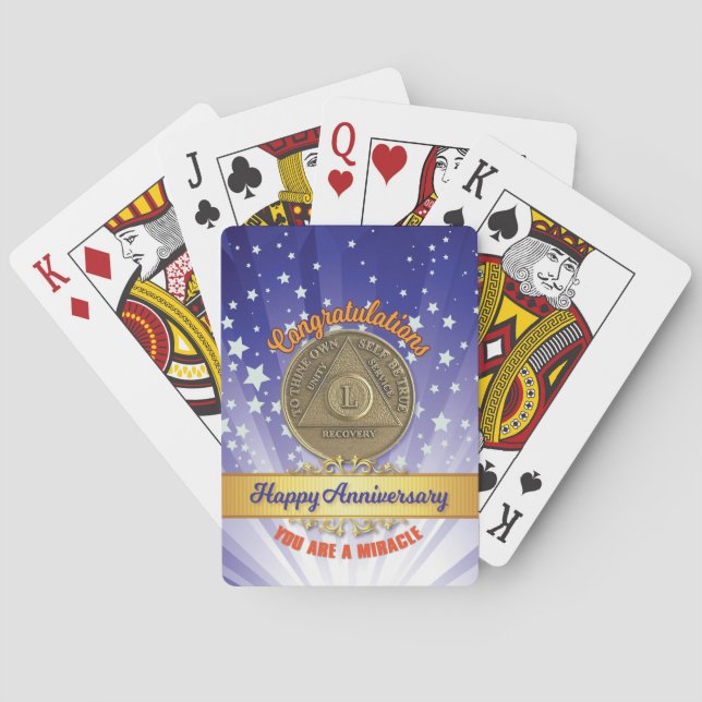 Baraja De Cartas Aniversario de la moneda de 50 años de recuperació (Reverso)