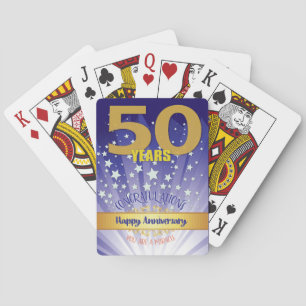 Baraja De Cartas Aniversario de recuperación de 50 años en negrita