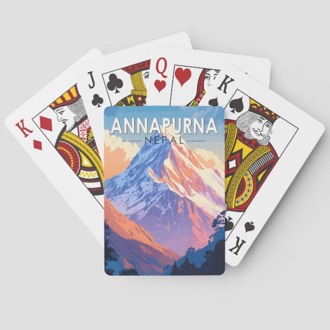 Baraja De Cartas Annapurna Nepal Viajes de arte (Reverso)