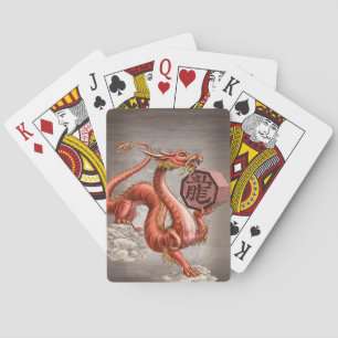 Baraja De Cartas Año del Dragón Arte Zodiaco Chino