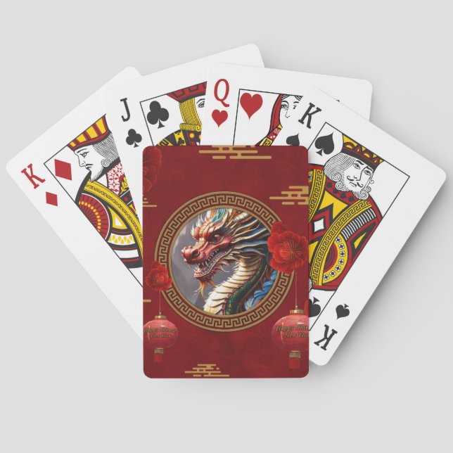 Baraja De Cartas Año del nuevo dragón chino (Reverso)
