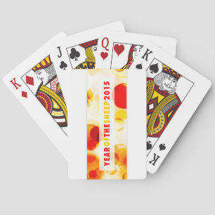 Baraja De Cartas año del ovino 2015 (bokeh)