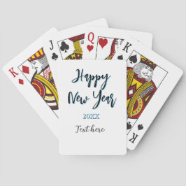 Baraja De Cartas Año nuevo azul negro audaz año simple
