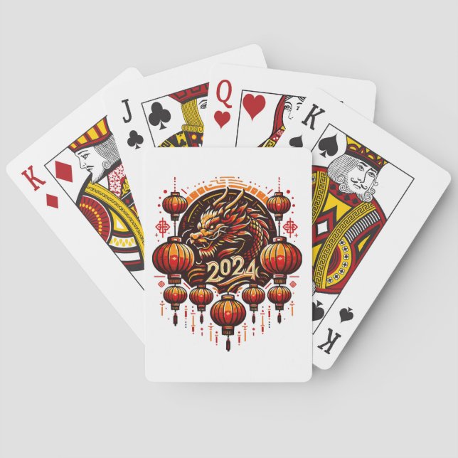 Baraja De Cartas año nuevo chino 2024 (Reverso)