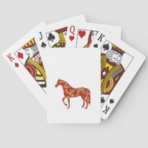 Baraja De Cartas Año Nuevo Chino Caballo con Dragón Fénix 