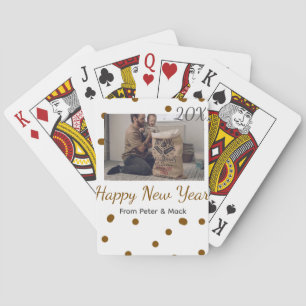 Baraja De Cartas Año Nuevo feliz El padre único agrega el nombre de