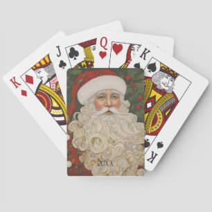 Baraja De Cartas Año personalizado Boho Santa Claus