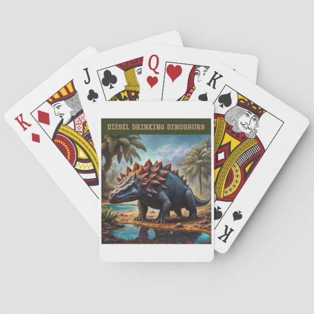 Baraja De Cartas Anquilosaurio satisfecho (Reverso)