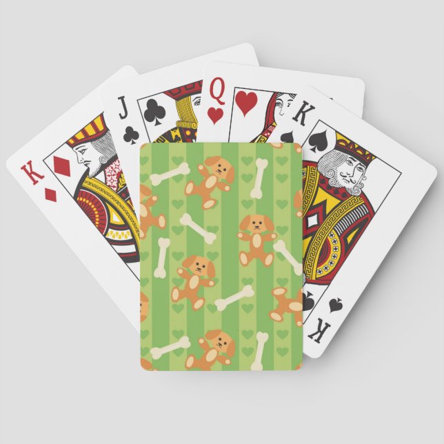 Baraja De Cartas antecedentes de perros y huesos (Reverso)