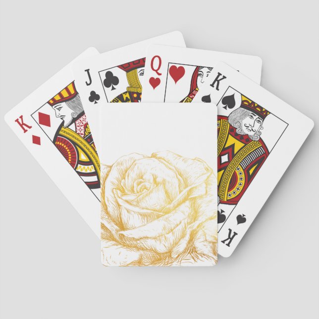Baraja De Cartas Antecedentes personalizados Rosas de cosecha Flora (Reverso)