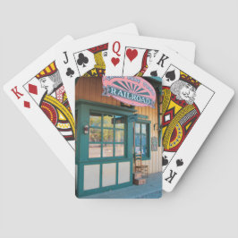 Baraja De Cartas Antigua Oficina Ferroviaria de Moda