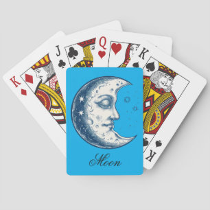 Baraja De Cartas Antigüedad de dibujo de luna