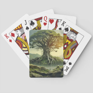 Baraja De Cartas Antiguo Árbol De Vida Pacífica Naturaleza Fantasía