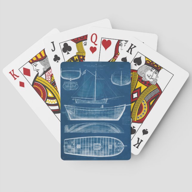 Baraja De Cartas Antiguo plan de barco II (Reverso)