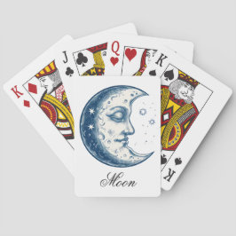 Baraja De Cartas Antique of moon drawing