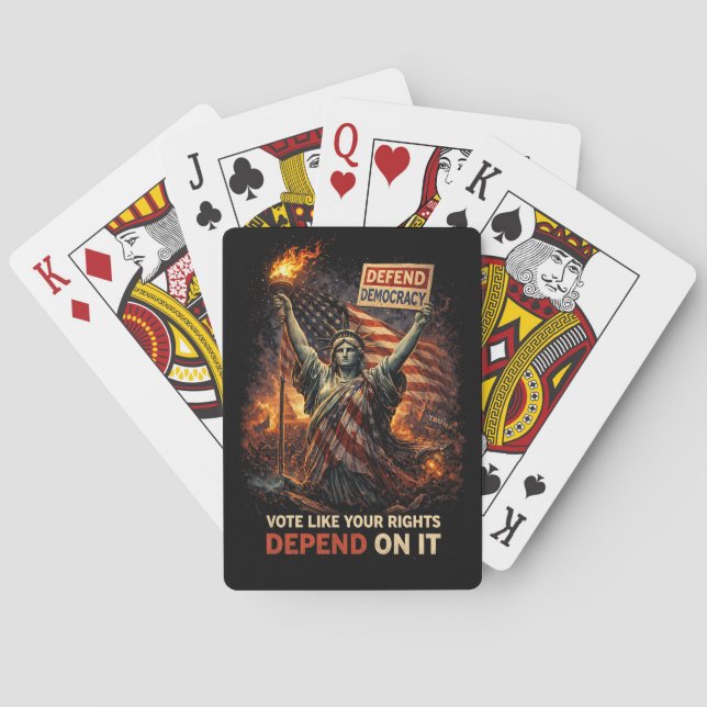 Baraja De Cartas Antorcha de la Democracia (Reverso)