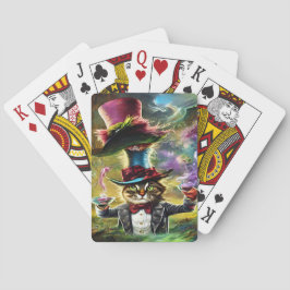 Baraja De Cartas antropomórfico Cat Mad Hatter Fantasy Fairytale