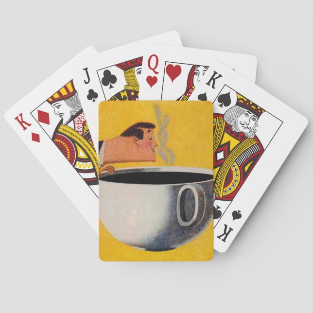 Baraja De Cartas Anuncio de café de época (Reverso)