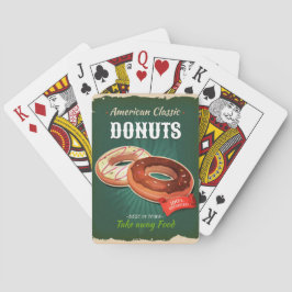 Baraja De Cartas Anuncio de donut vintage