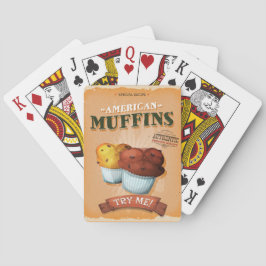 Baraja De Cartas Anuncio de muffin de vintage