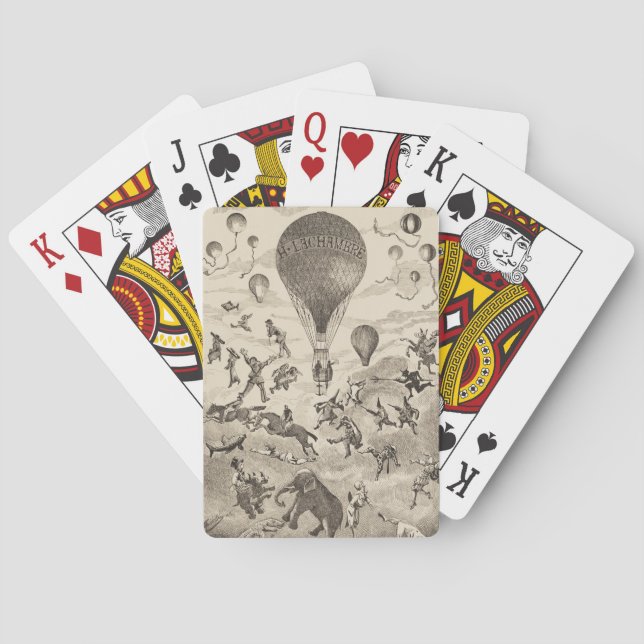 Baraja De Cartas Anuncio Francés Para Fabricante De Globos (Reverso)