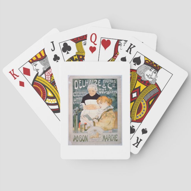 Baraja De Cartas Anuncio para Delhaize, los hermanos y el Co. en el (Reverso)