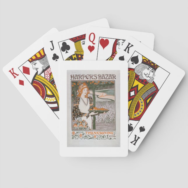 Baraja De Cartas Anuncio para la edición de la acción de gracias de (Reverso)