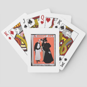 Baraja De Cartas Anuncio por "una noche hacia fuera", en el vodevil