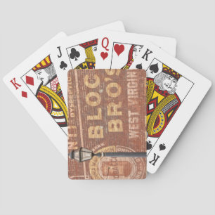 Baraja De Cartas Anuncios en el lado del edificio