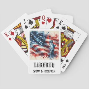 Baraja De Cartas *** AP16 ESTATUA de la LIBERTAD Bandera Americana