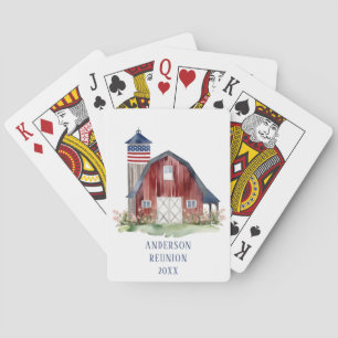 Baraja De Cartas Apellido del Personalizado de Reunión Patriótica