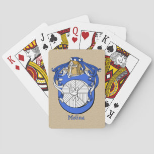 Baraja De Cartas Apellido español Molina Shield y Mantle