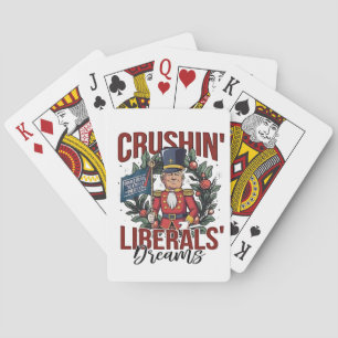 Baraja De Cartas Aplastando Sueños de Liberales Trump Cascanueces N