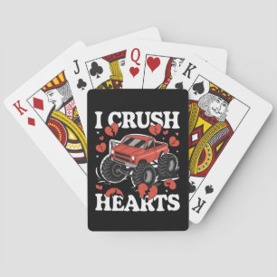 Baraja De Cartas Aplasto Corazones Camión Monstruo del Día de San V
