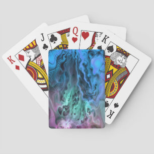 Baraja De Cartas Apofisis Arte Fractal II - frente azul