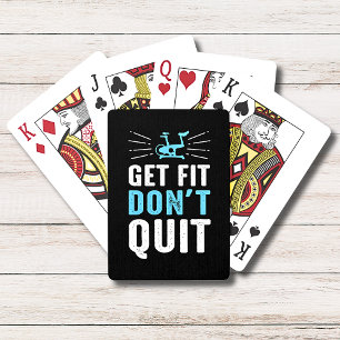 Baraja De Cartas Apóyate No Abandonar Motivación De Gimnasio - Azul