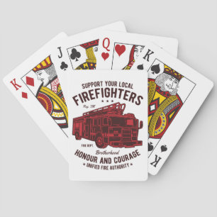 Baraja De Cartas Apoye a los bomberos locales