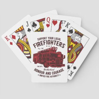 Baraja De Cartas Apoye a los bomberos locales