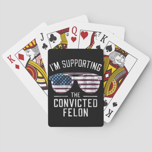 Baraja De Cartas Apoyo al condenado Felon Pro Trump 2024 (Reverso)