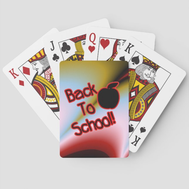 Baraja De Cartas Apple & Back to School - (Reverso)
