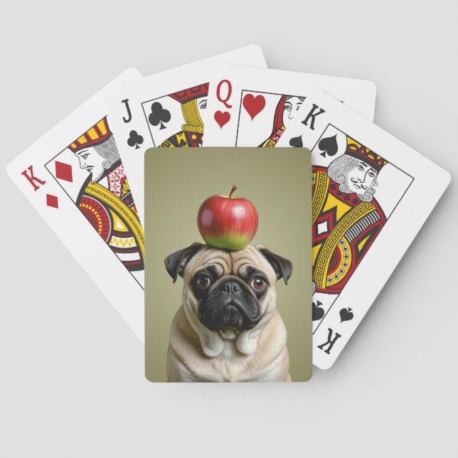 Baraja De Cartas Apple Pug (Reverso)